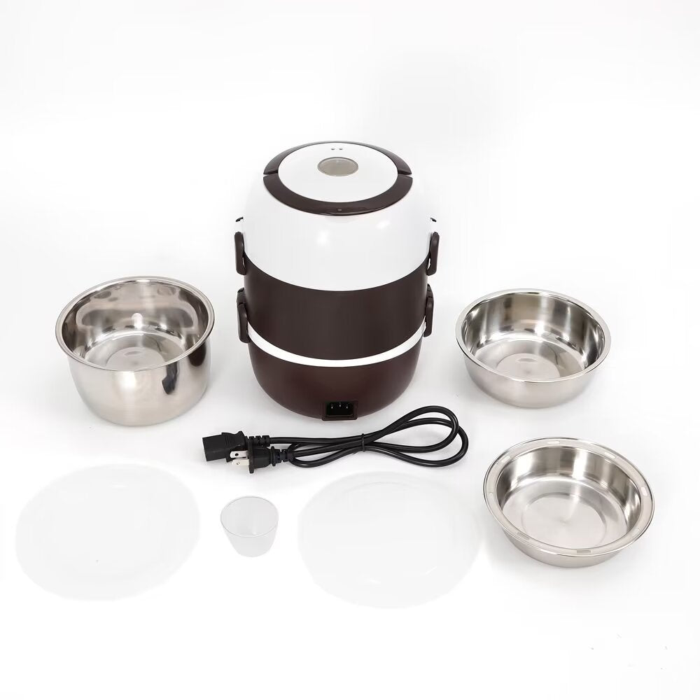 3 Layers 2L Electric Lunch Box Rice Cooker Stainless Steel P910842