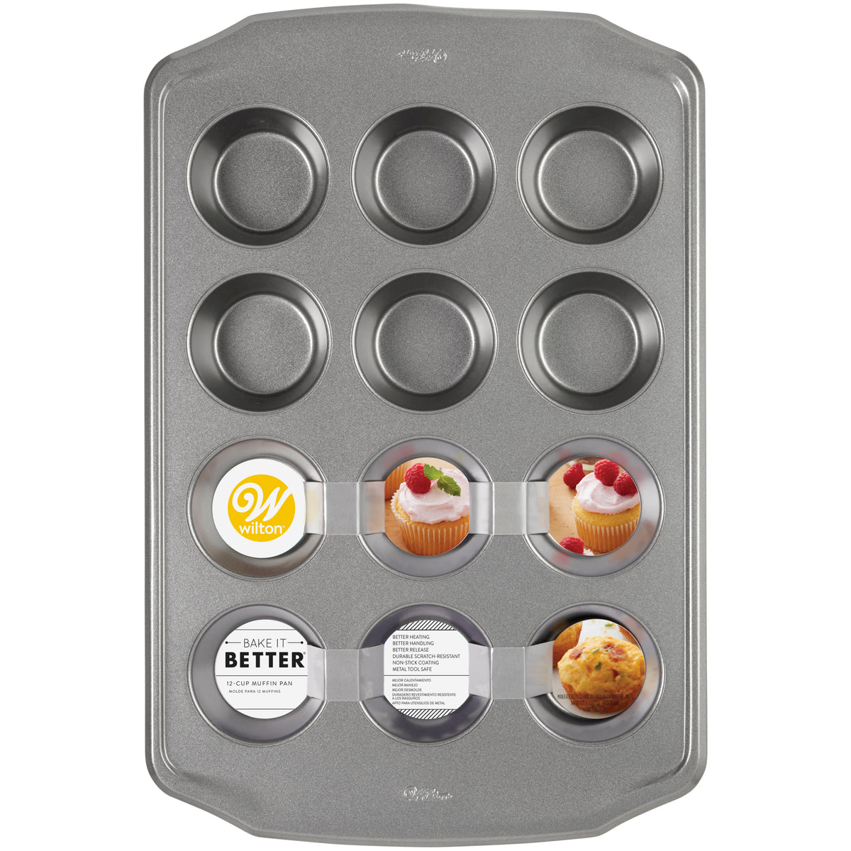 Non-Stick Steel 12-Cup Muffin Pan S8473