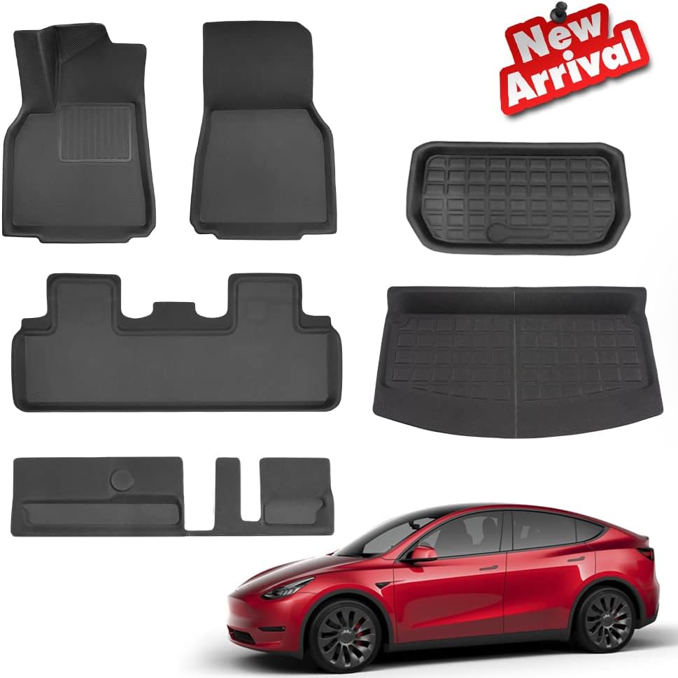 7 Seater Waterproof Floor Mats for Tesla Model Y Q2287