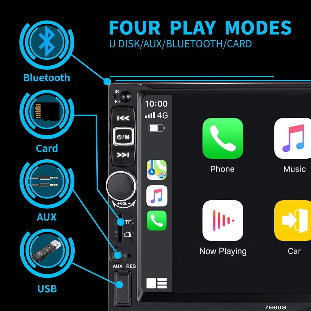7-Inch Double Din Car Stereo Receiver with Touchscreen X2323