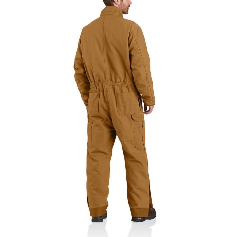 Brown Washed Duck Insulated Coverall I8332