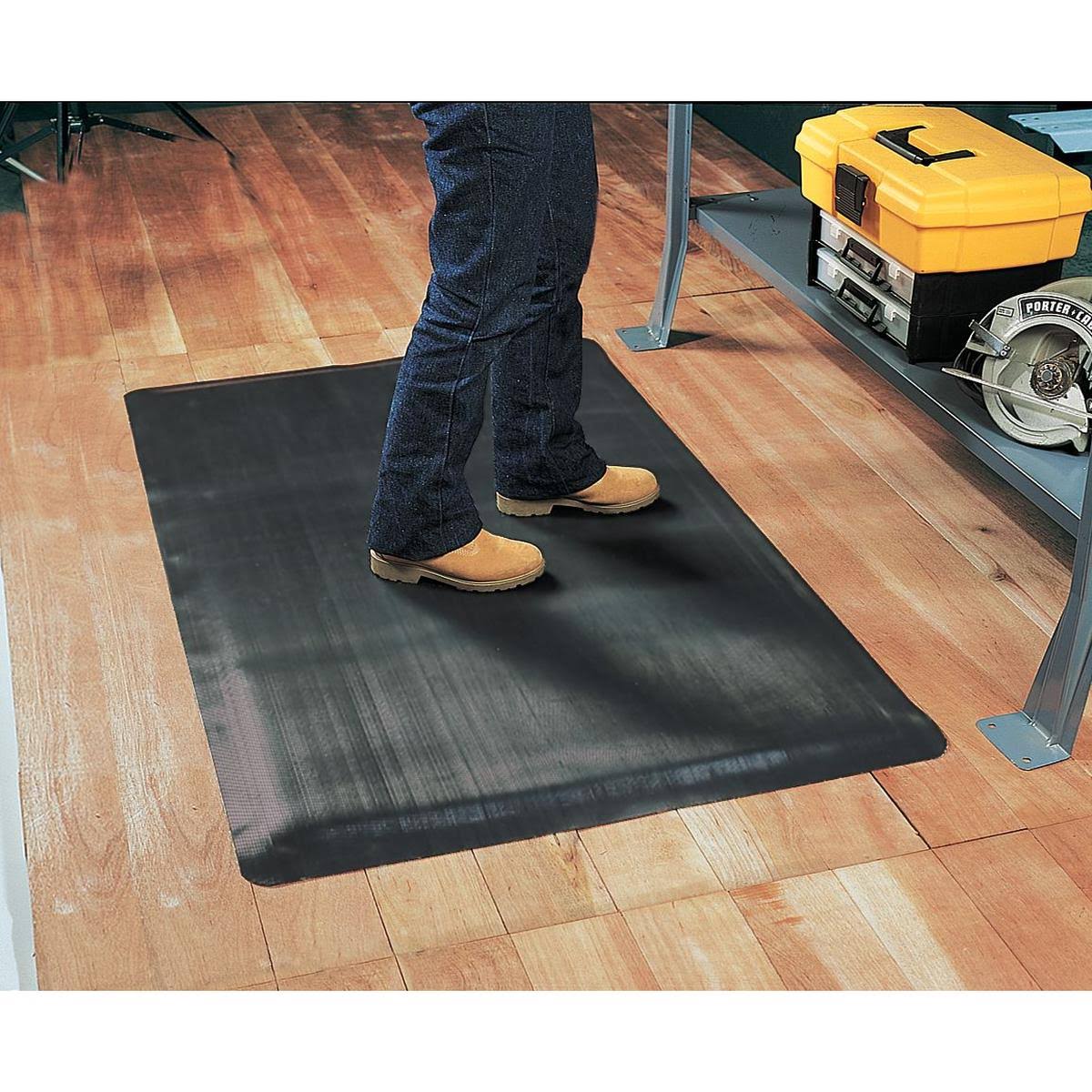 Antifatigue Mat, Black, 3Ft. x 5Ft. E394