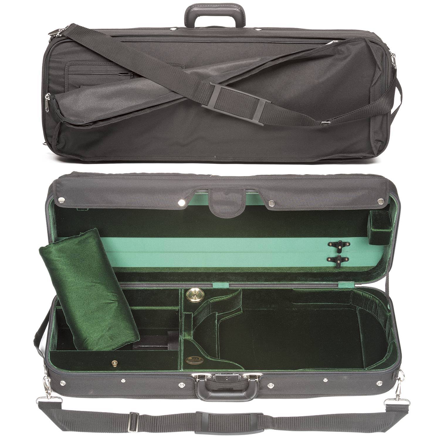 Adjustable Viola Case with Green Velvet Interior H975
