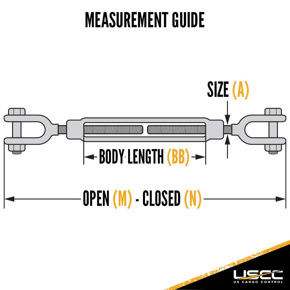 Galvanized Jaw and Jaw Turnbuckles U4077