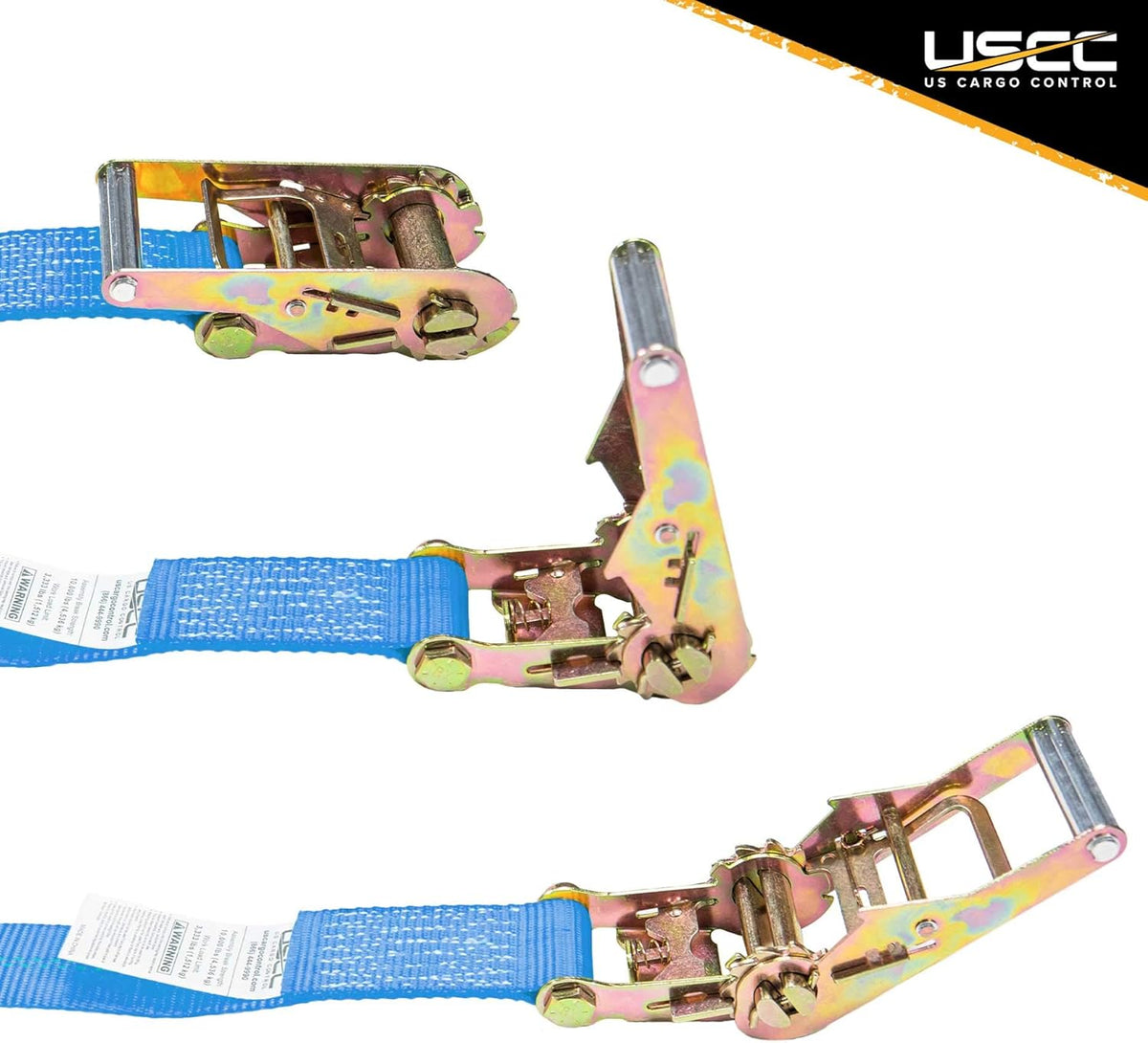 2 Inch x 20 Foot Blue Ratchet Strap 4 Pack U740977