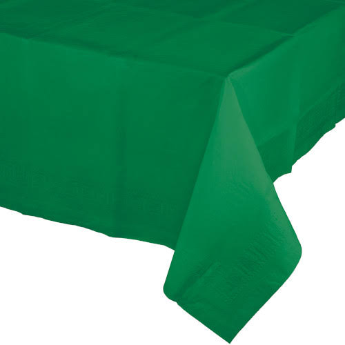Emerald Green Tissue/Poly Tablecover 54 x 108 Solid X967528