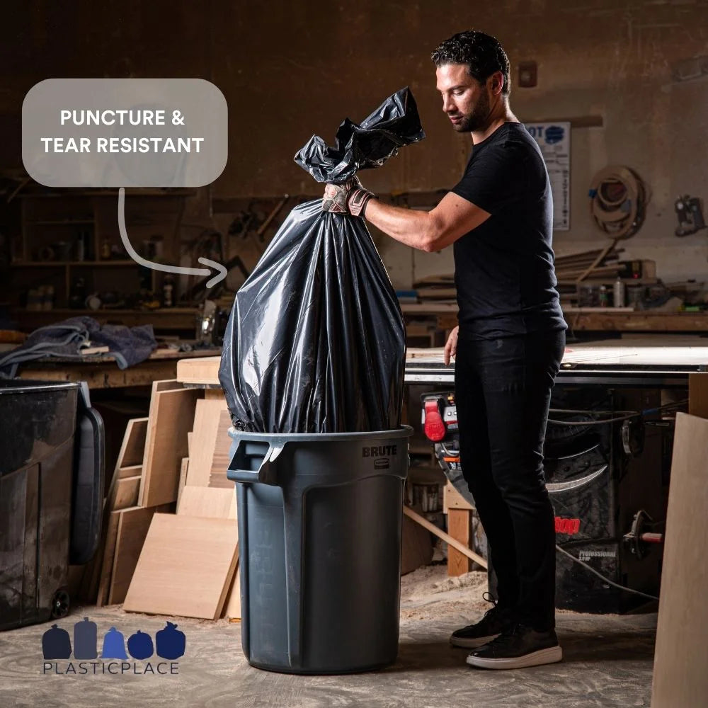Black 2.0 Mil 50 Count Trash Bags C4892