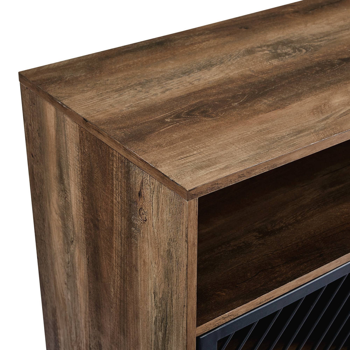 Industrial Modern Metal Door Accent Cabinet Brown T609