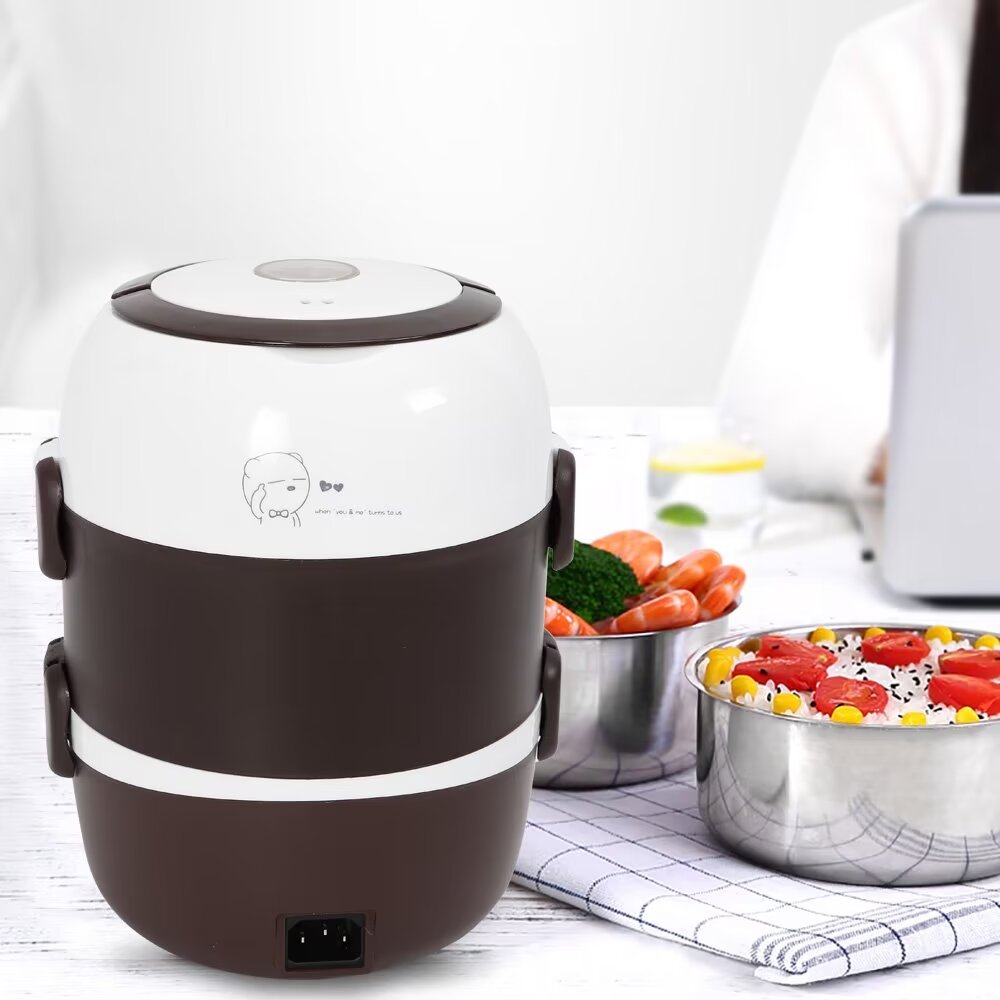 3 Layers 2L Electric Lunch Box Rice Cooker Stainless Steel P910842