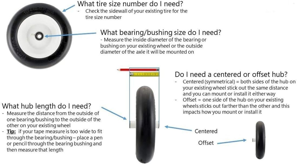 Flat-Free Wheelbarrow Cart Wheels with Ball Bearing G7741
