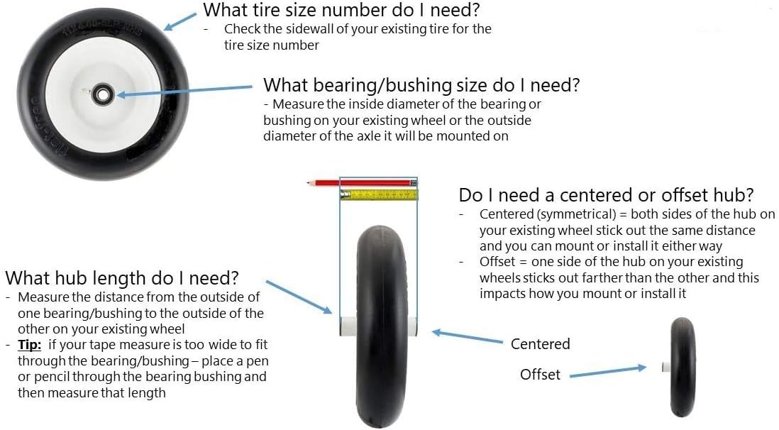 Flat-Free Wheelbarrow Cart Wheels with Ball Bearing G7741