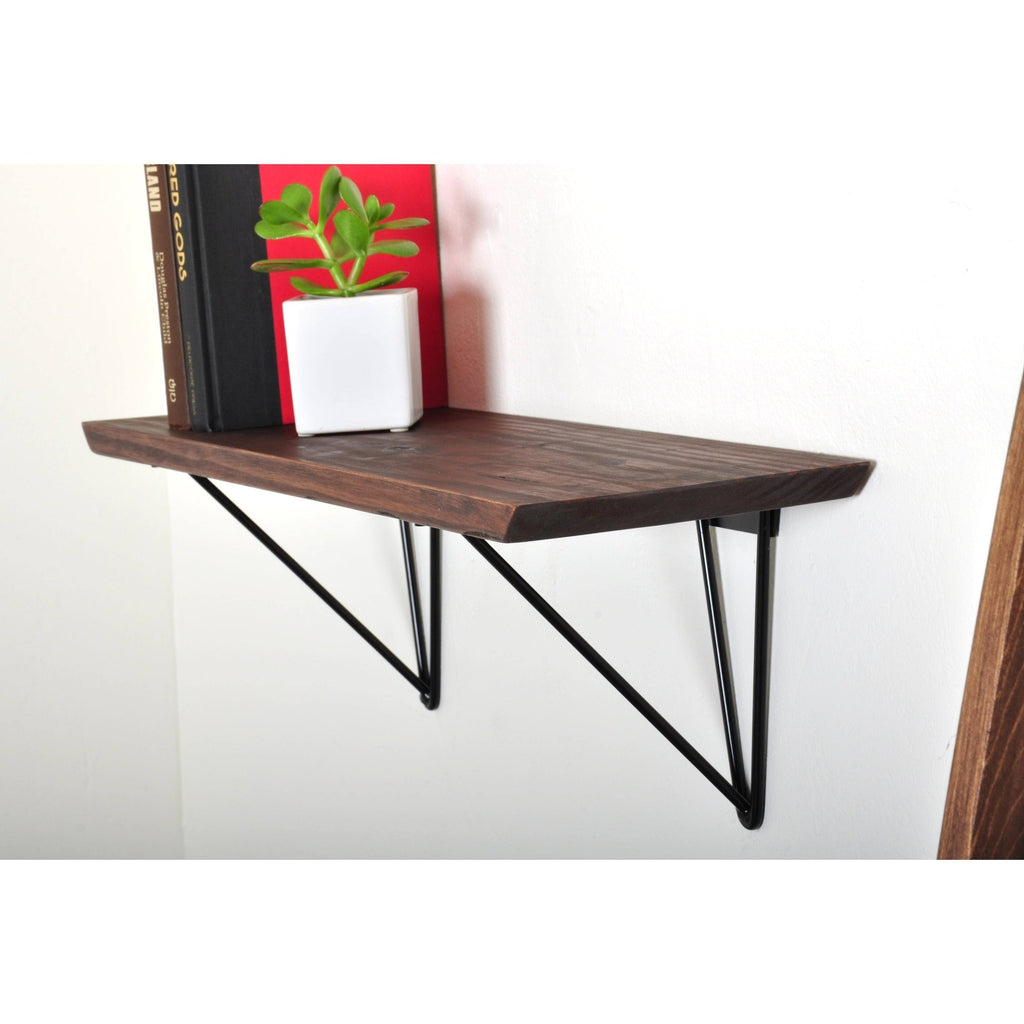 Dark Brown Wood Bracket Shelf G14125