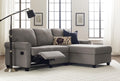 Gray Reclining Sectional with Storage Chaise N3746