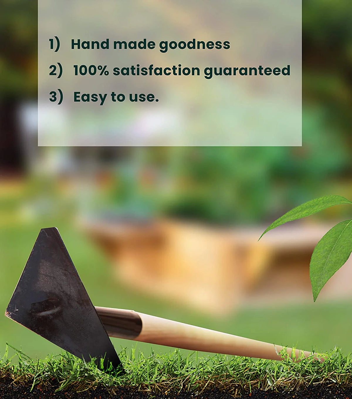 Tempered Steel 60-inch Wooden Handle Hoe N33200