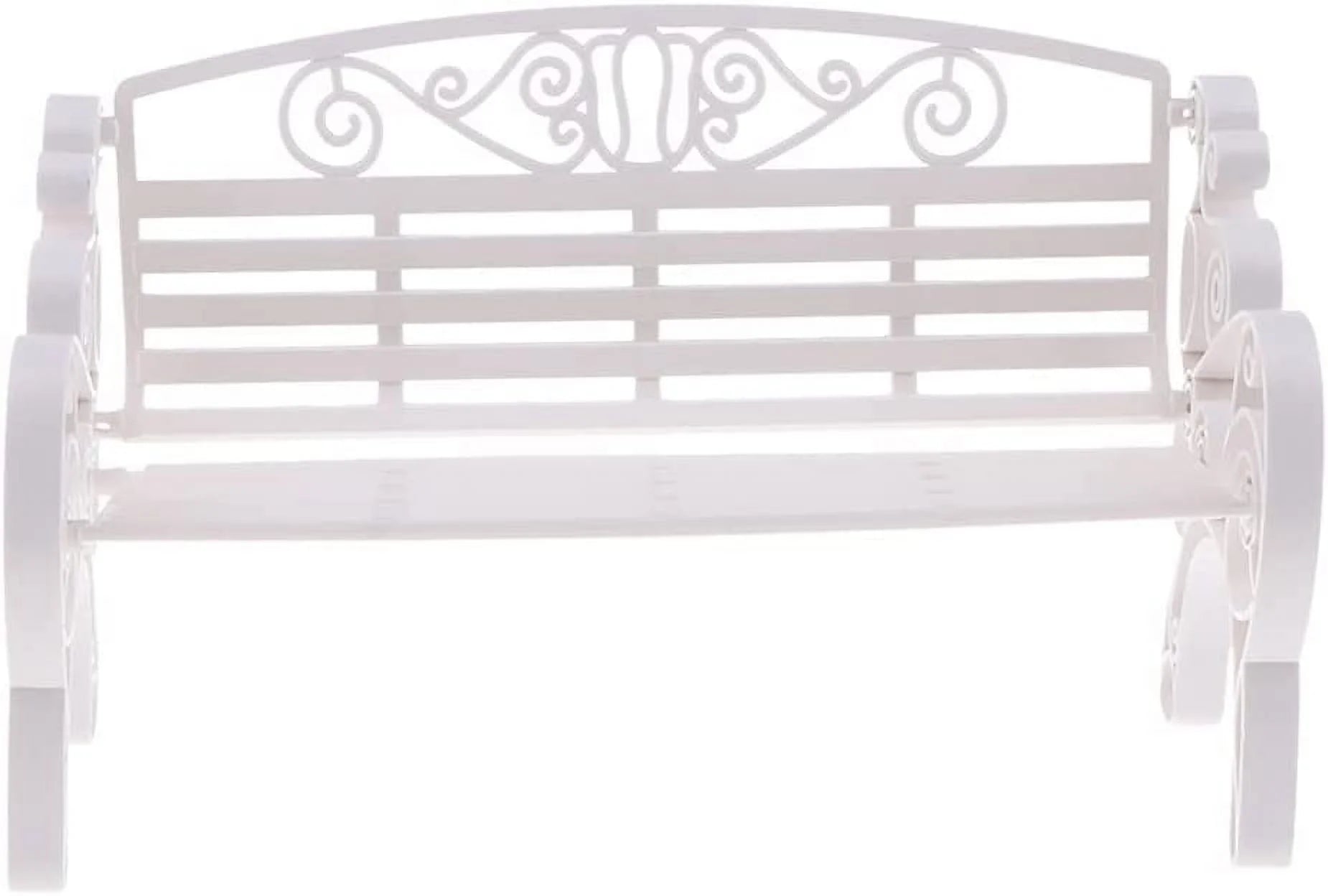 White 1:6 Scale Miniature Garden Patio Bench C448