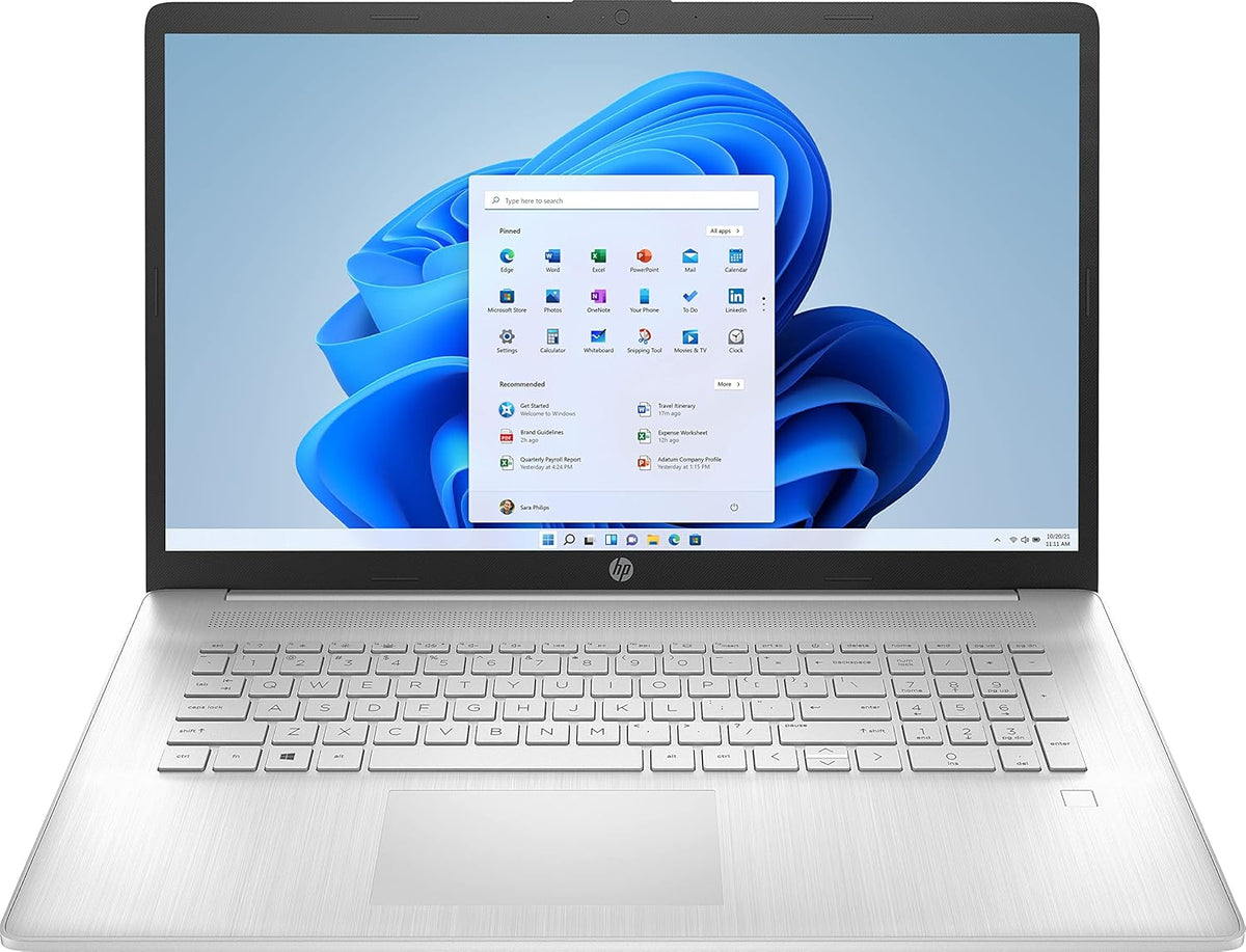 17.3 FHD Laptop, AMD Ryzen 5 5500U 6-Core, 8GB RAM, 256GB NVMe SSD, Natural Silver Y385024