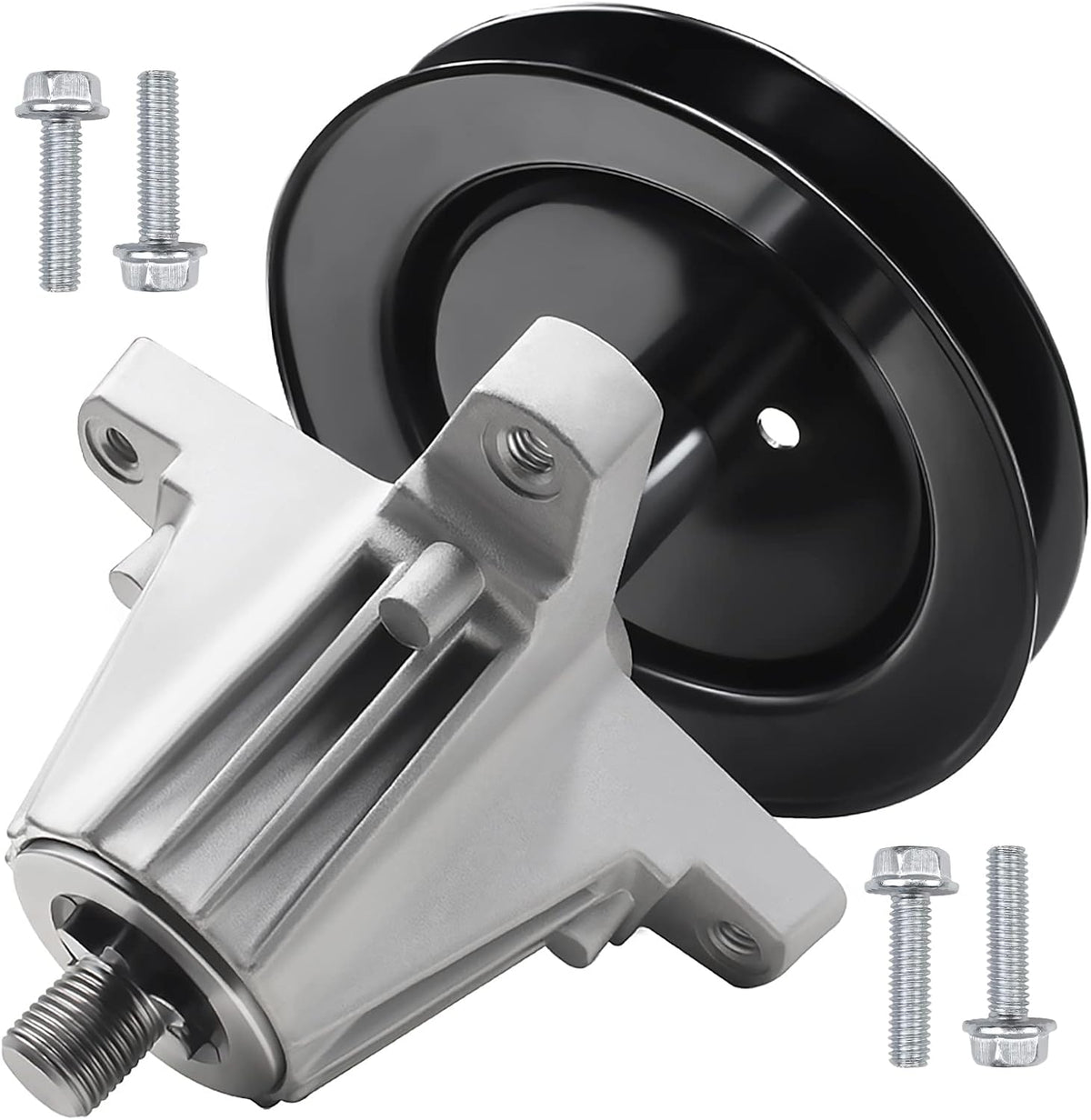 Spindle Assembly with Pulley Tapped Bolt and Zerk Fitting Pack of 2 H3300