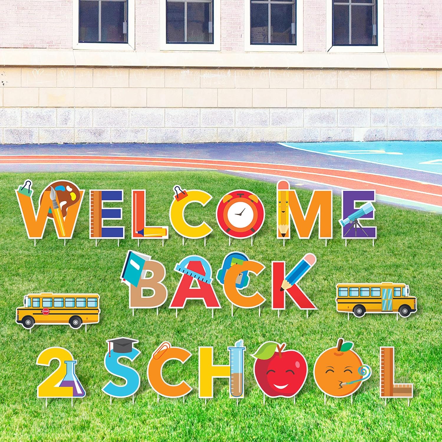 20pcs Yard Sign Letters Stakes Included Pack of 2 V280