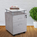 Gray Rolling File Cabinet K271