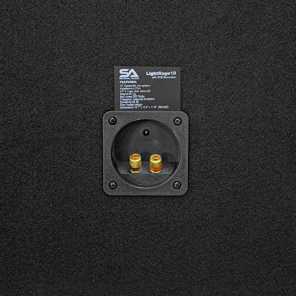 10 Inch 500 Watt Car Audio Subwoofer Enclosure with RGB Illumination K962843