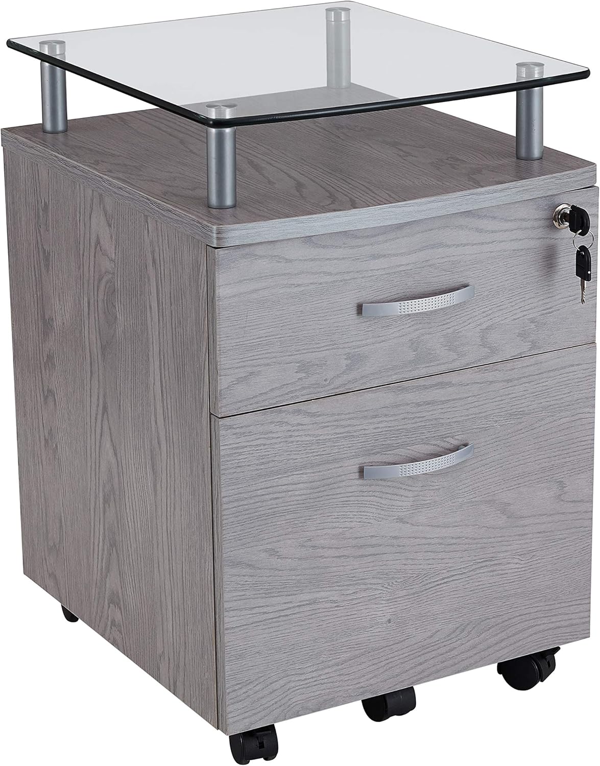 Gray Rolling File Cabinet K271