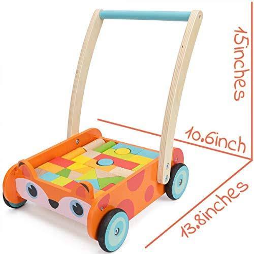 35 Pcs Wooden Baby Learning Walker Push Toy C73989