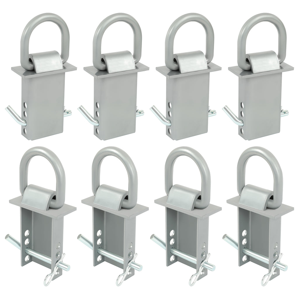 8 Pcs Removable Trailer Stake Pocket Tie Down D Ring Zinc Coated 5400 Lbs Load Limit F86117