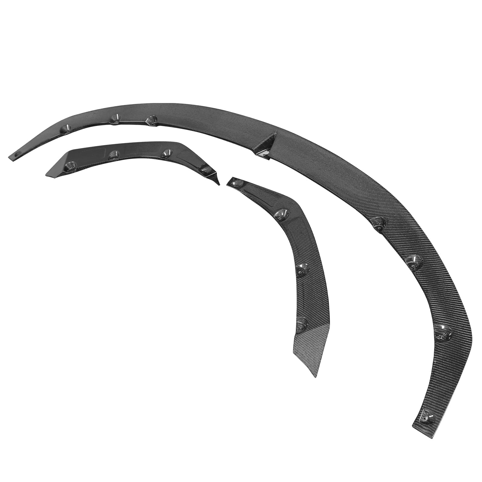 Gloss Black Front Bumper Lip for Tesla Model S Sedan 4-Door 3PCS L1567