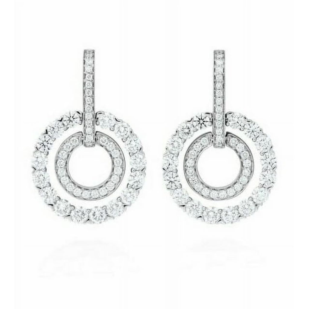 14K White Gold Lab Grown Diamond Drop Earring I687