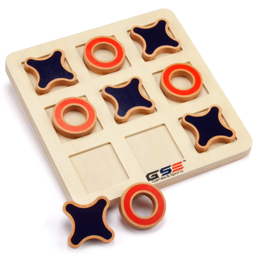 10" Wooden Tic-Tac-Toe Game Set D560