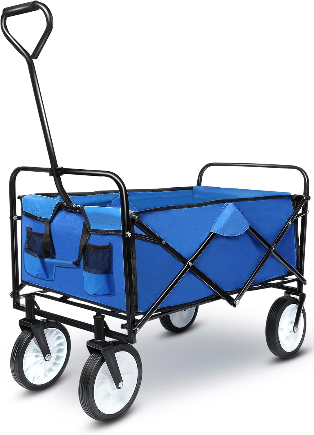 Blue Collapsible Folding Wagon Cart with Wheels Z555