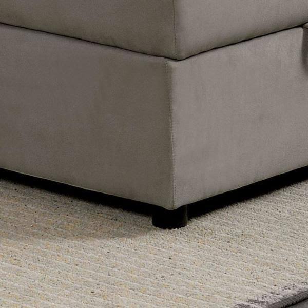 Gray Storage Ottoman F595