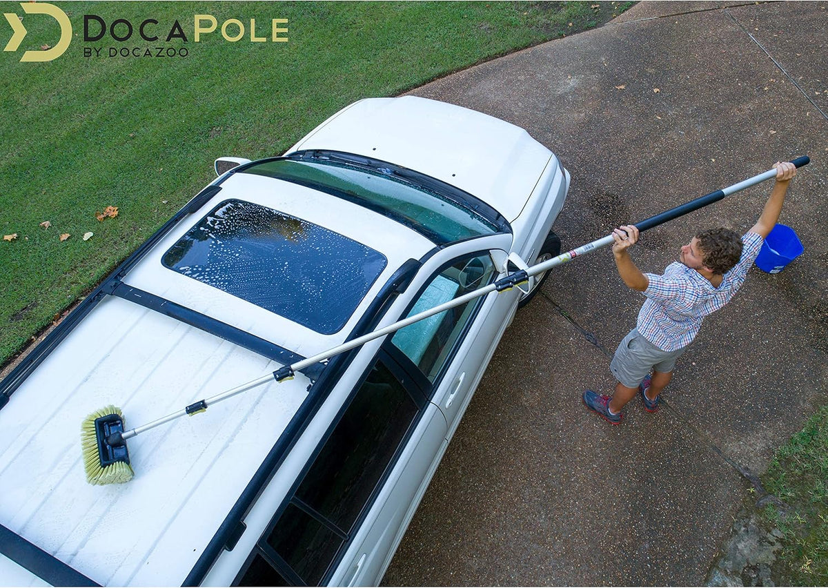 Soft Bristle Car Wash Brush & Extension Pole, 30 ft Reach, Pack of 2 U308