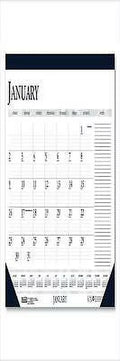 2PK Recycled Two-Color Desk Pad Calendar, 18.5 x 13, Blue Binding/Corners, 12-Month I774
