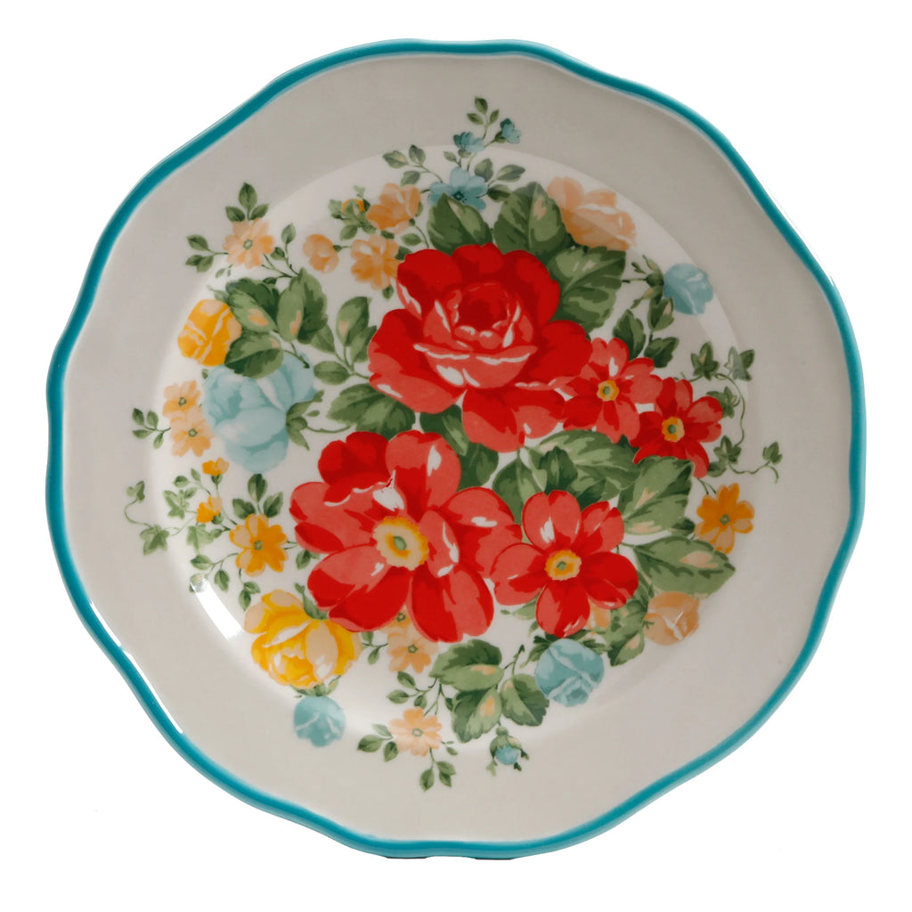 12 Piece Vintage Floral Dinnerware X108196