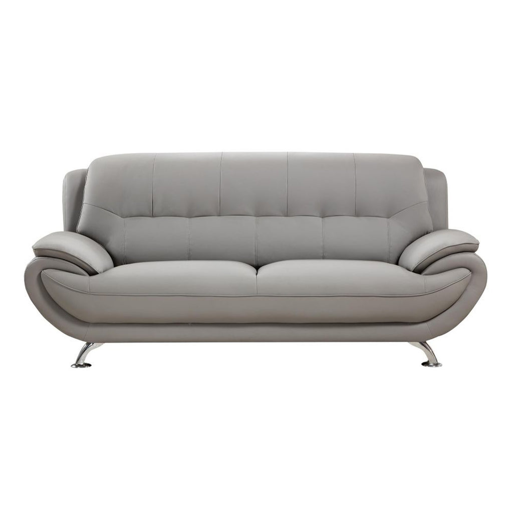 Gray Wooden Sofa with Stainless Steel Legs G456113