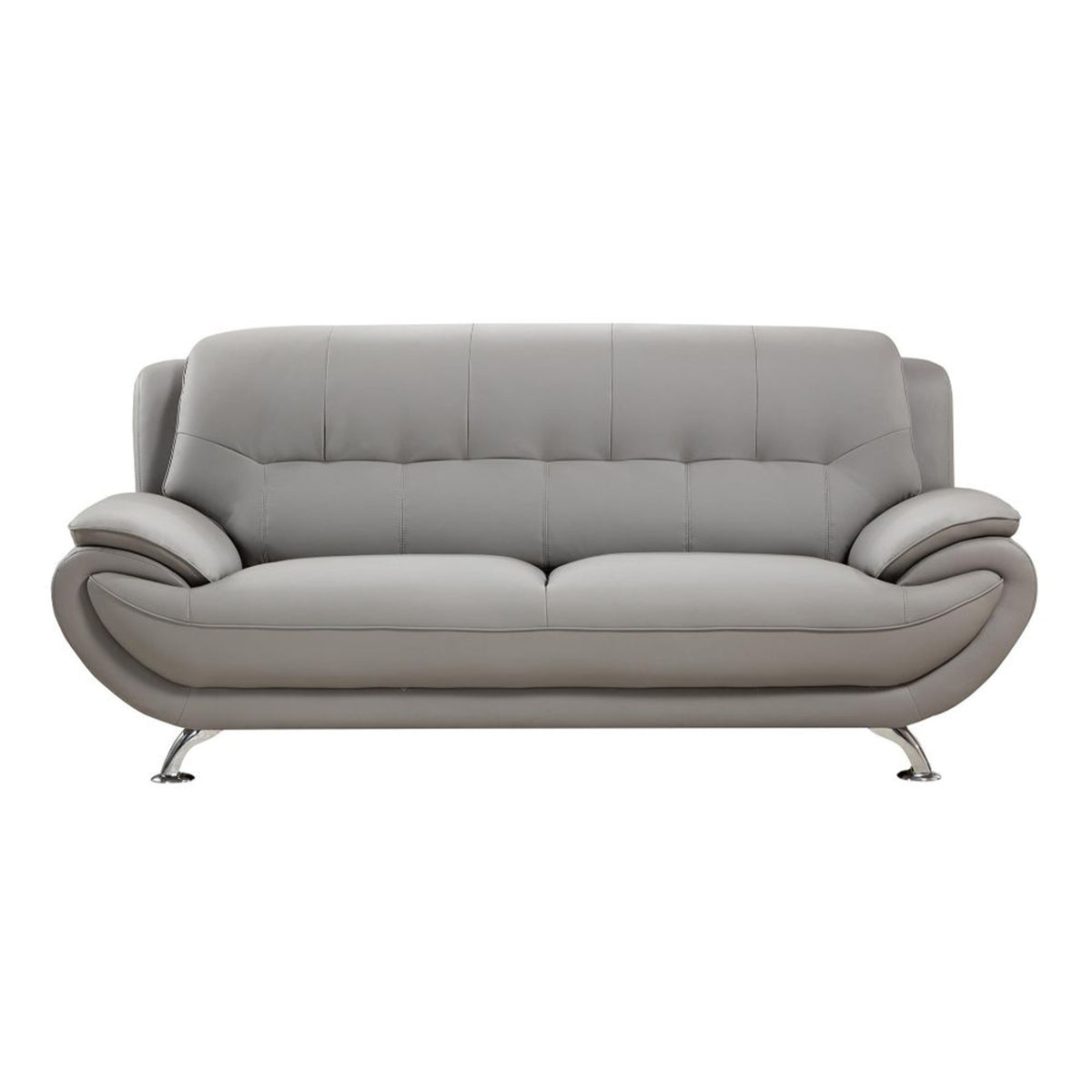 Gray Wooden Sofa with Stainless Steel Legs G456113