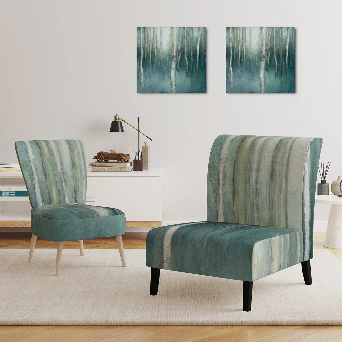 Green Forest Dream Upholstered Traditional Accent Chair T883