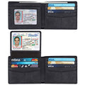 Genuine Leather Bifold Wallet with 2 ID Window V301290
