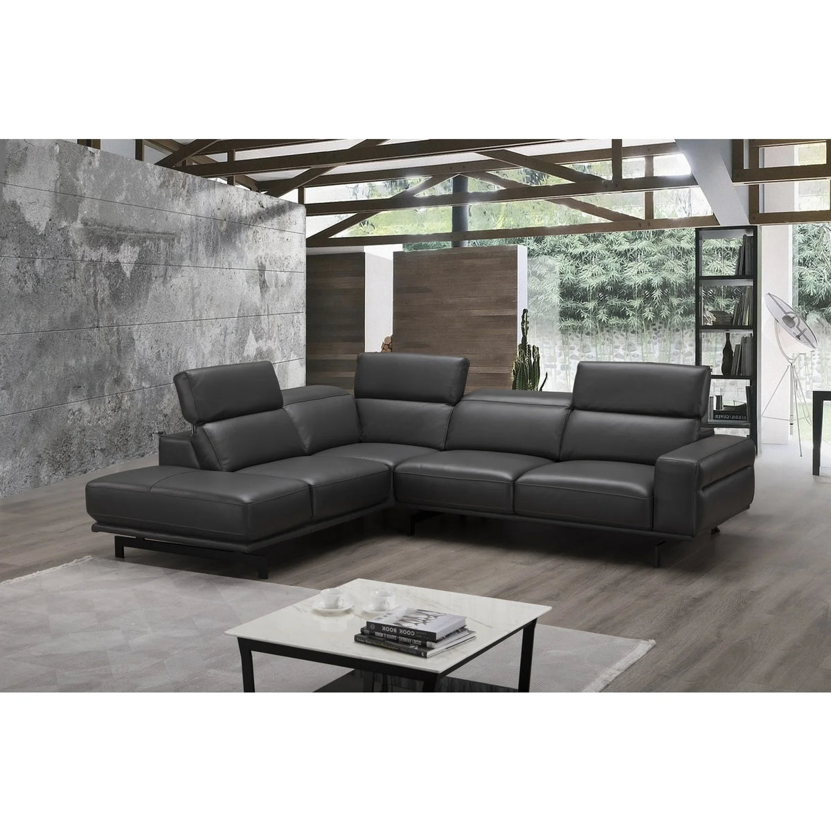 Slate Grey Left Facing Sectional J38377