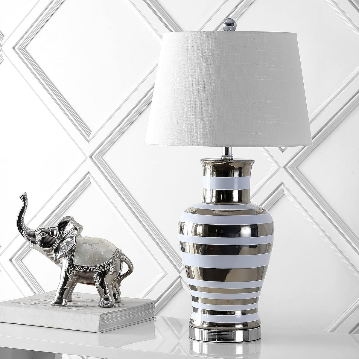 Silver White LED Table Lamp V9047