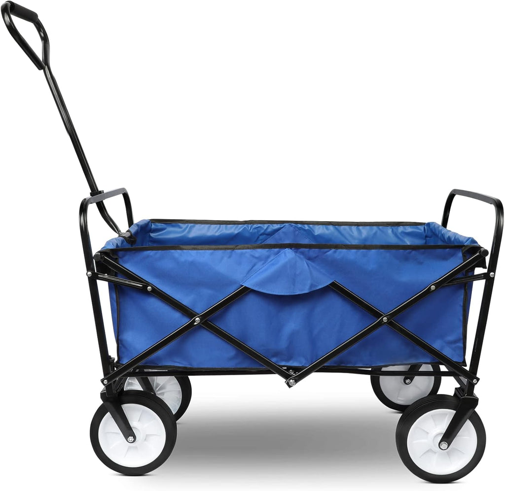 Blue Collapsible Folding Wagon Cart with Wheels Z555