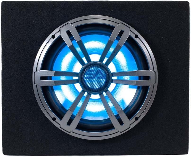 10 Inch 500 Watt Car Audio Subwoofer Enclosure with RGB Illumination K962843