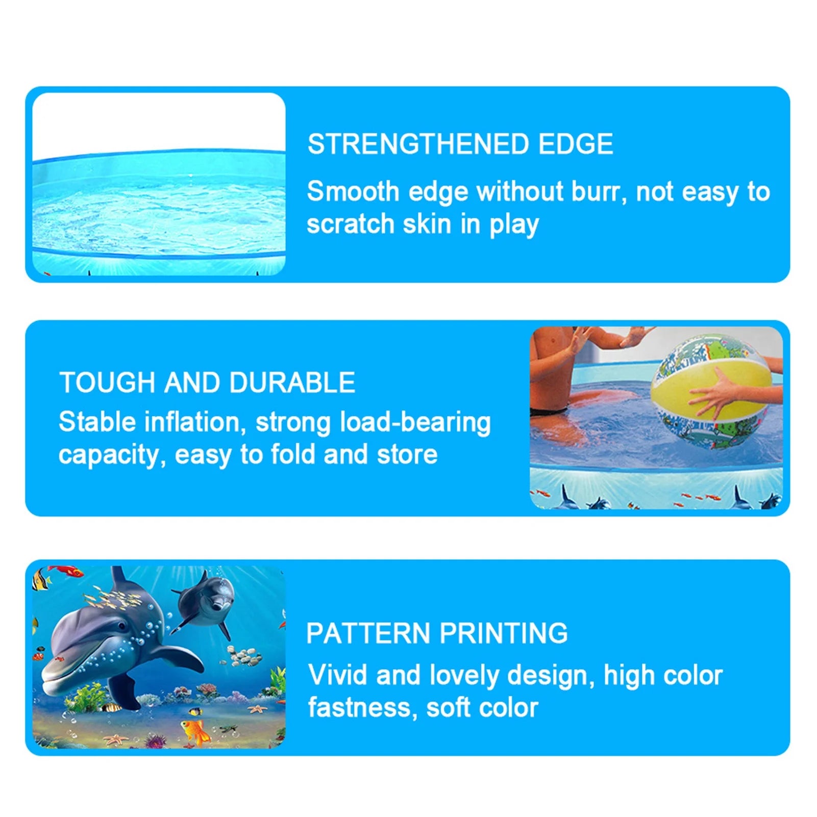 Inflatable Plastic Swimming Pool U472
