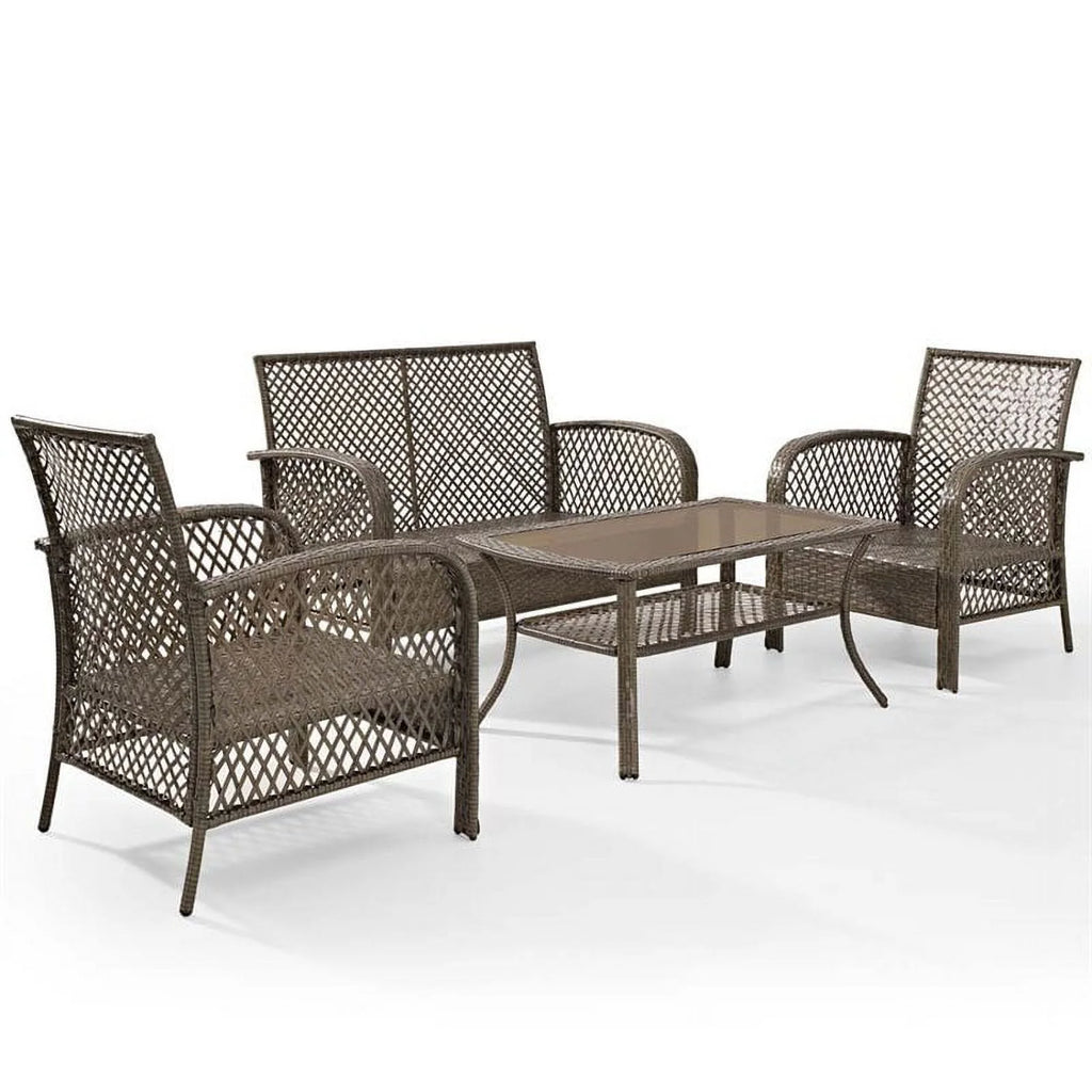 4 Piece Wicker Patio Sofa Set A626