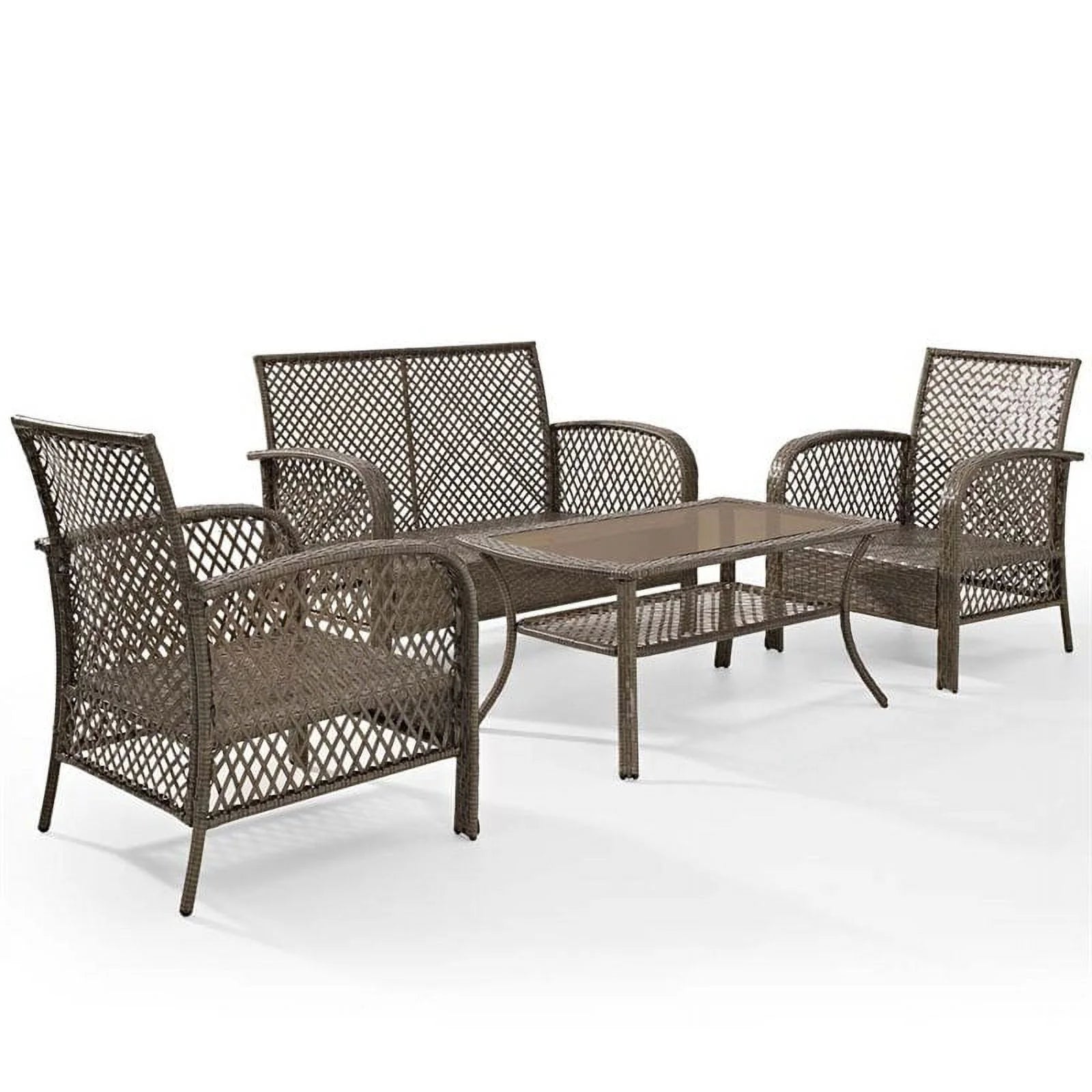4 Piece Wicker Patio Sofa Set A626