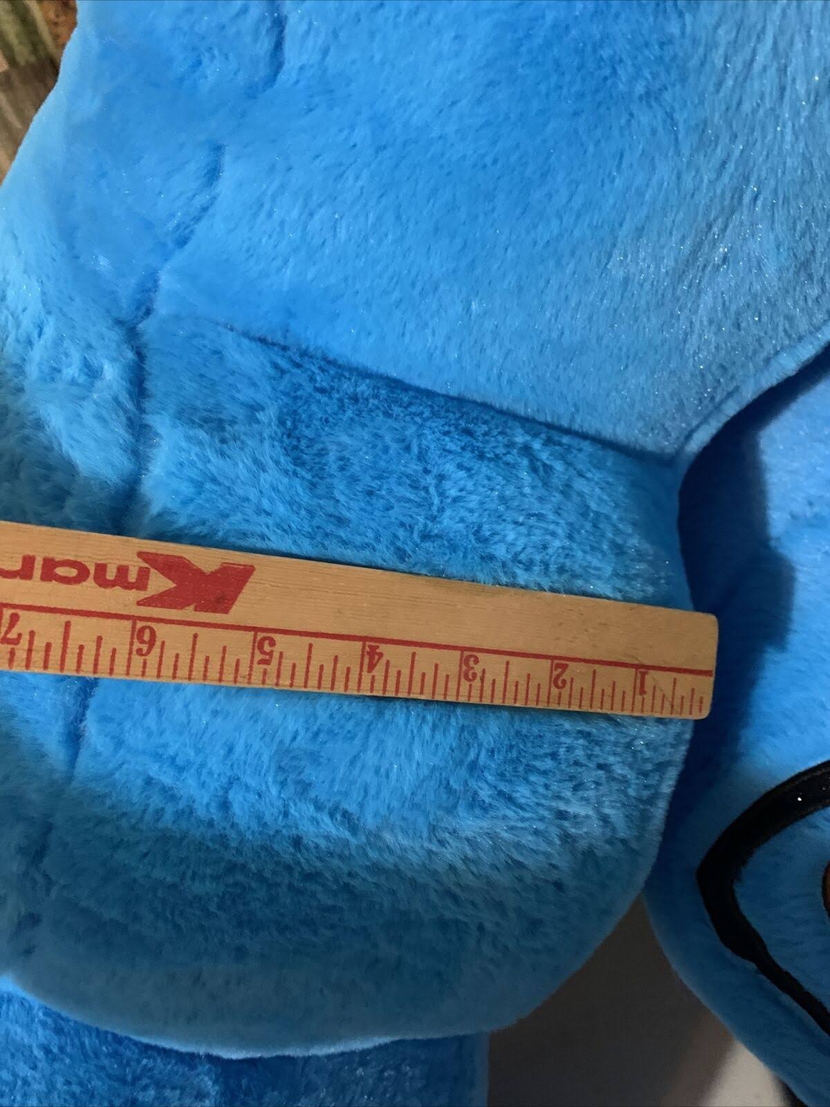 Blue Mustache Bunny Plush E513
