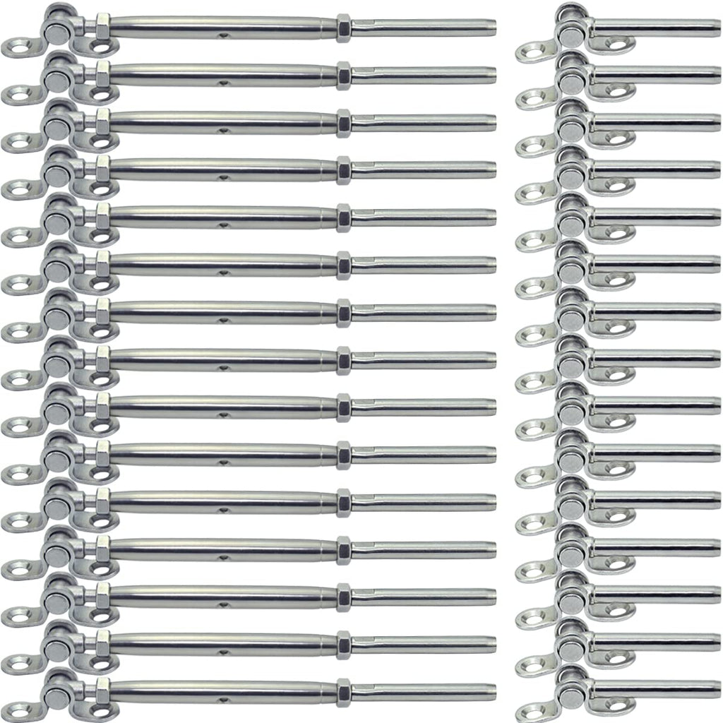 20 Pairs Stainless Steel Cable Railing Kit U1896