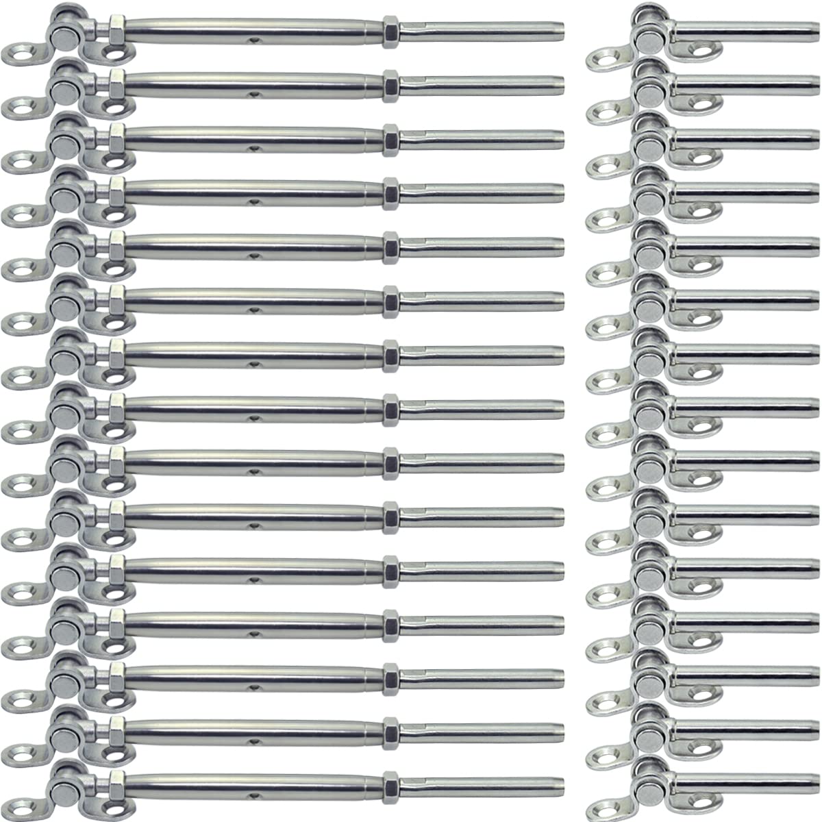 20 Pairs Stainless Steel Cable Railing Kit U1896