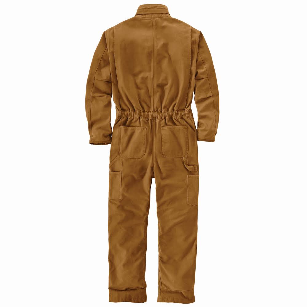 Brown Washed Duck Insulated Coverall I8332
